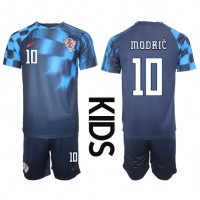 Hrvatska Luka Modric #10 Gostujuci Dres za djecu SP 2022 Kratak Rukav (+ Kratke hlače)